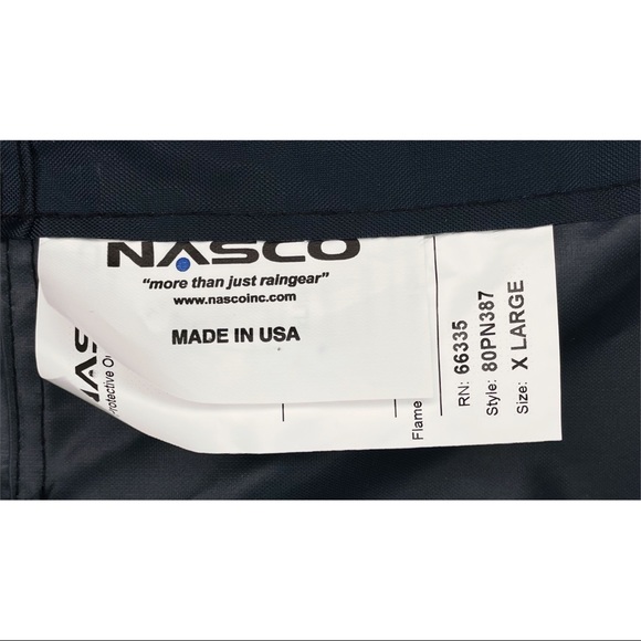 Nasco Mens WorkLite 80 Series High Visability Reflective Navy Blue XL Rain Pants - Picture 3 of 3
